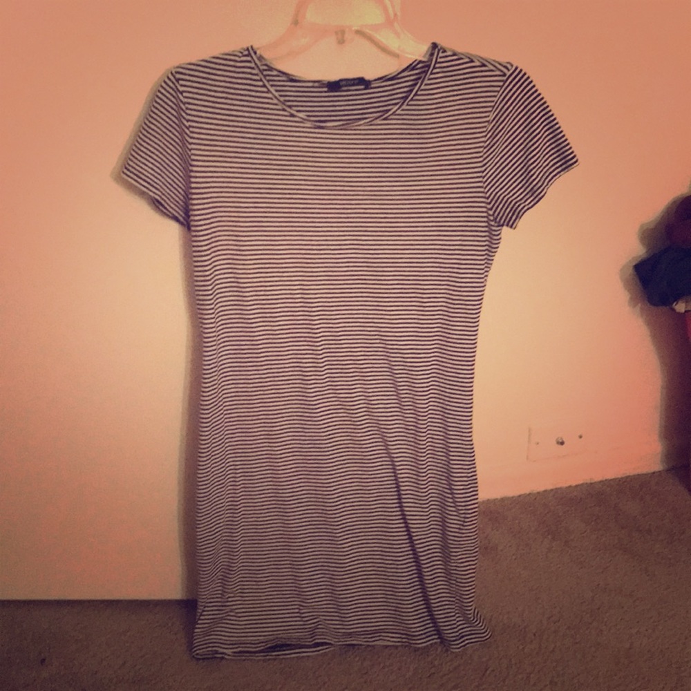 Black and White Striped Dress